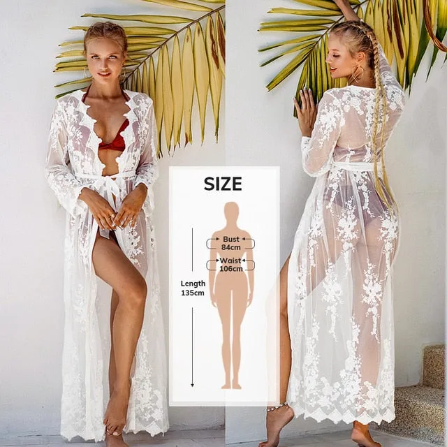 2021 Summer Sexy Beach Dress Crochet Bikini Cover Up with Fringe Trim One Size
