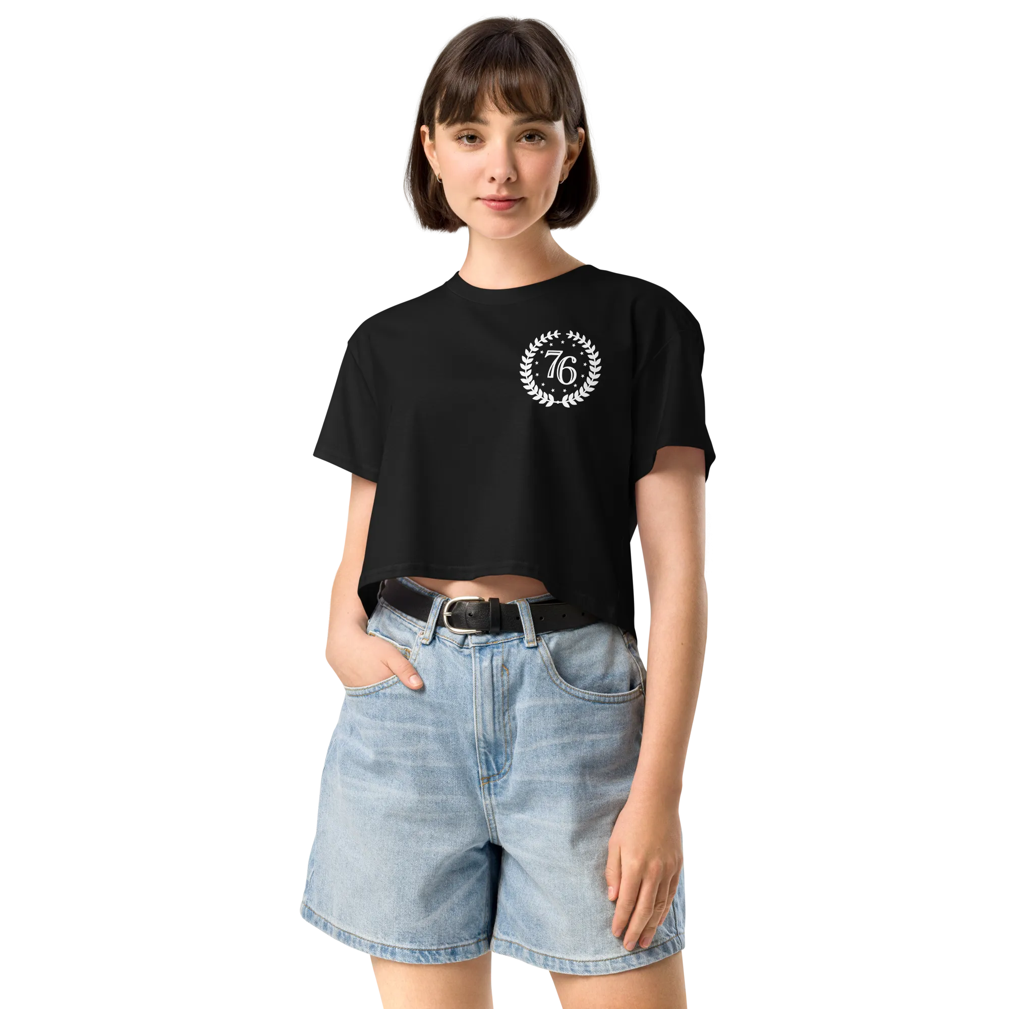 76 Crest Basic Crop Top