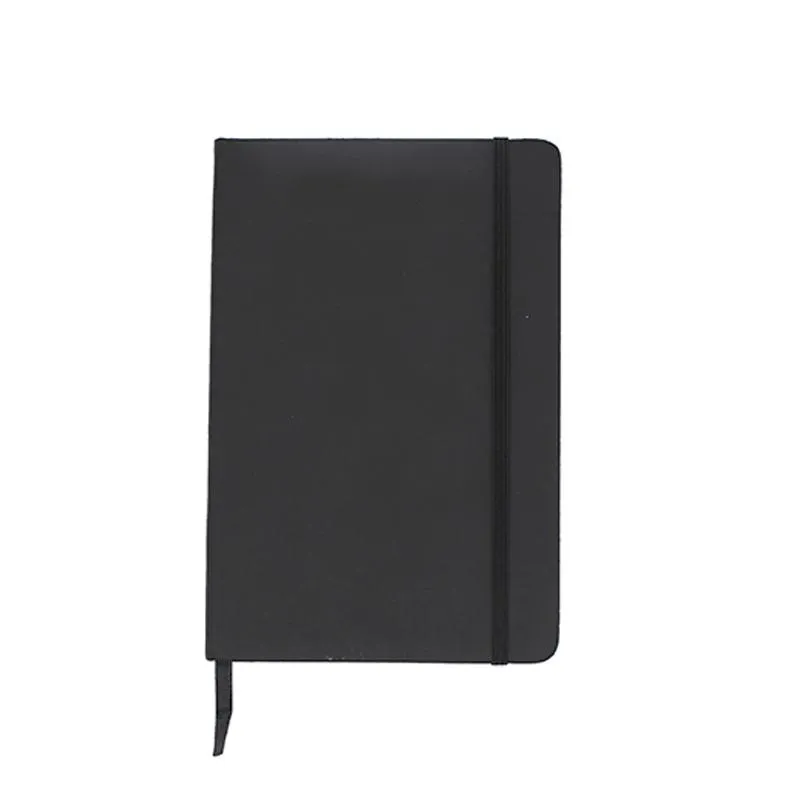 A5 Notebook with Elastic Band and Ribbon Bookmark