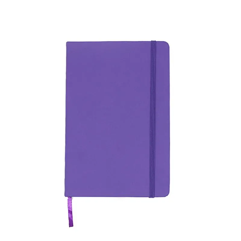 A5 Notebook with Elastic Band and Ribbon Bookmark