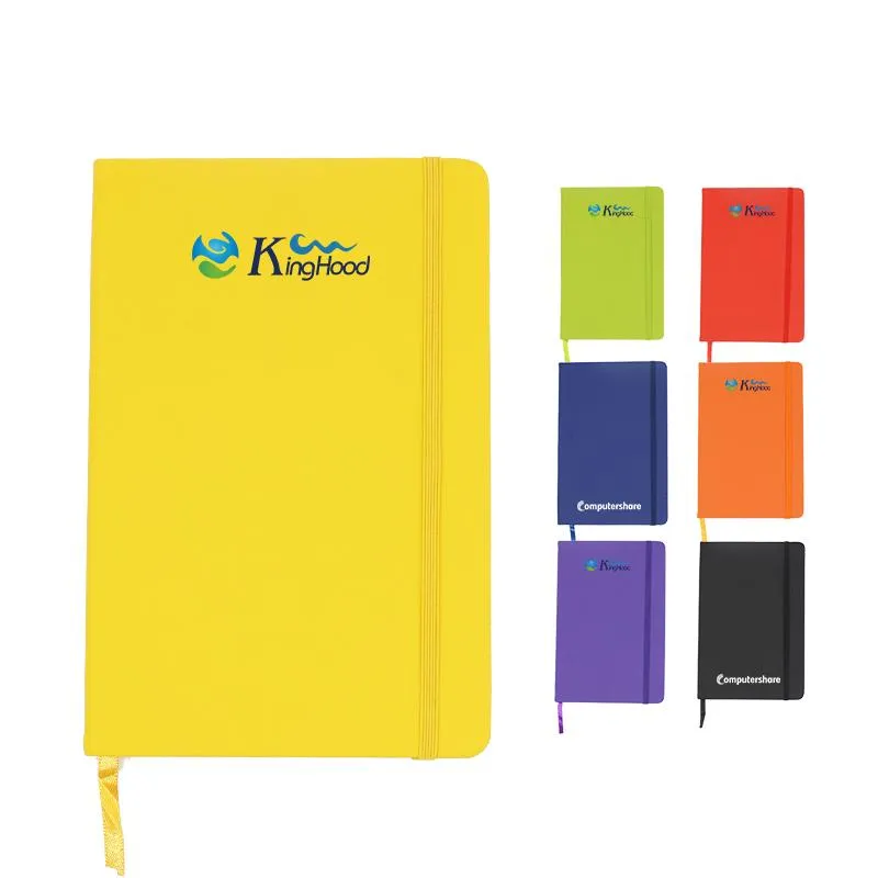 A5 Notebook with Elastic Band and Ribbon Bookmark