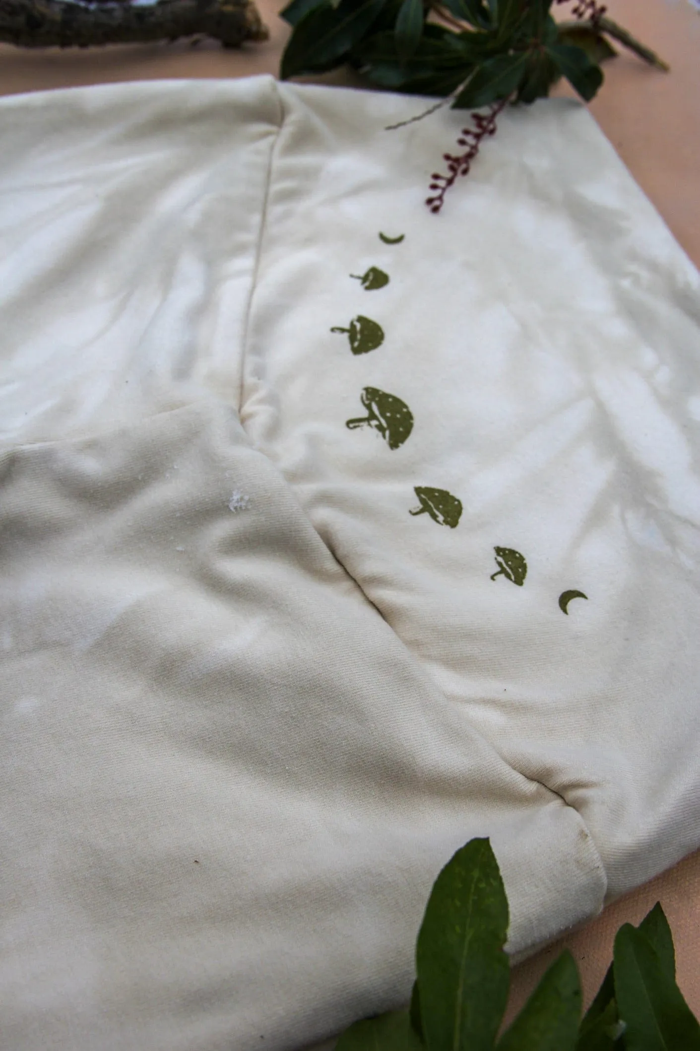 Almond Shroom Moon Organic Cotton Winter Bells