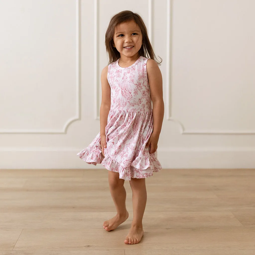 Antoinette Racerback Ruffled Twirl Dress