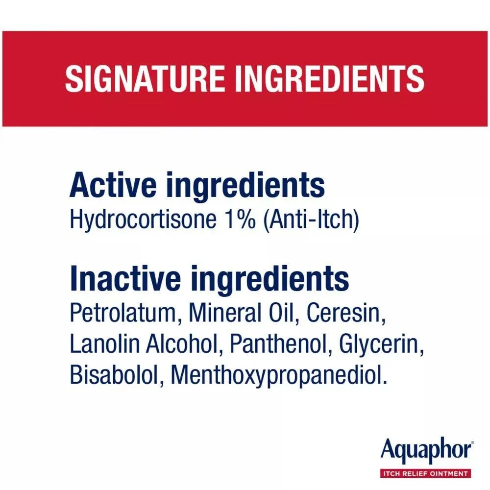 Aquaphor 1% Hydrocortisone Itch Relief Ointment Unscented - 2oz