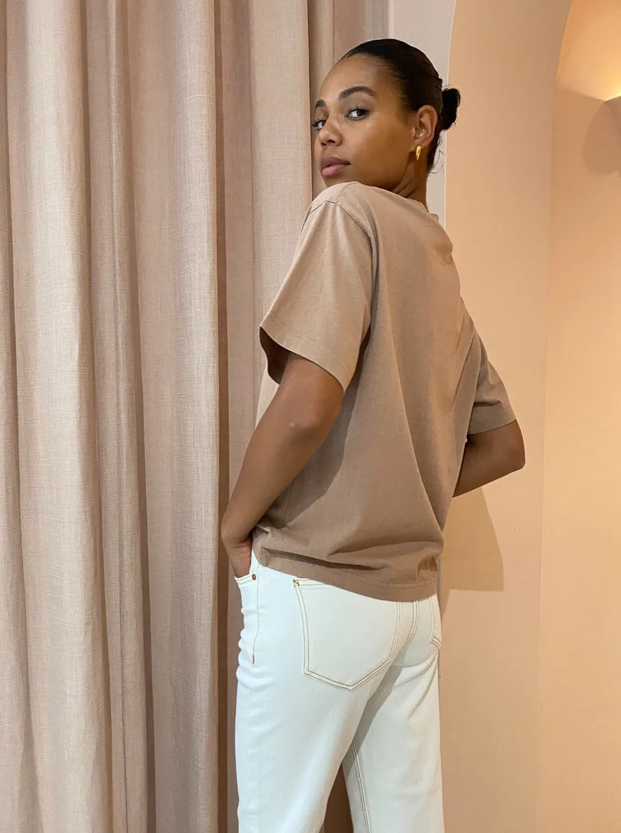 Assembly Label Oversized Tee in Sand