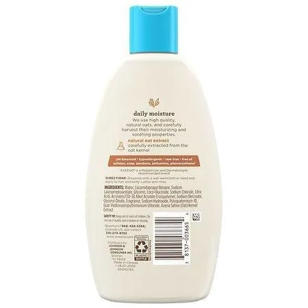 Aveeno Baby Daily Moisture Gentle Body Bath Wash & Shampoo, Oat Extract - 8oz