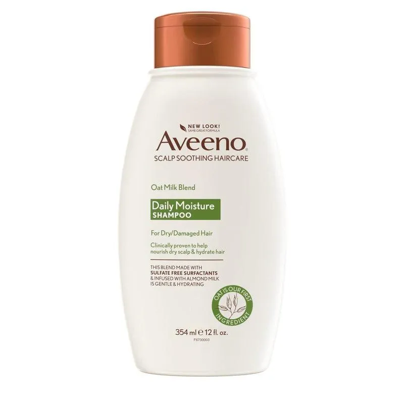 Aveeno Daily Moisture Shampoo Oat Milk Blend for Dry Damaged Hair - 12oz