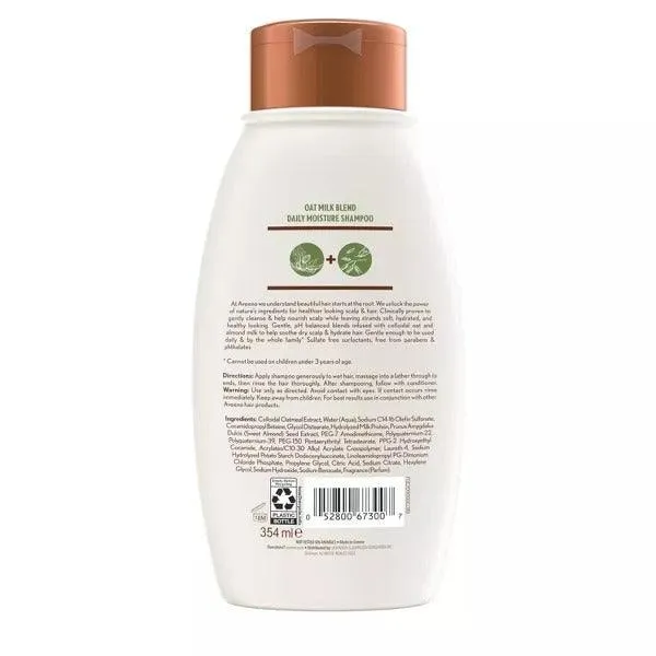 Aveeno Daily Moisture Shampoo Oat Milk Blend for Dry Damaged Hair - 12oz