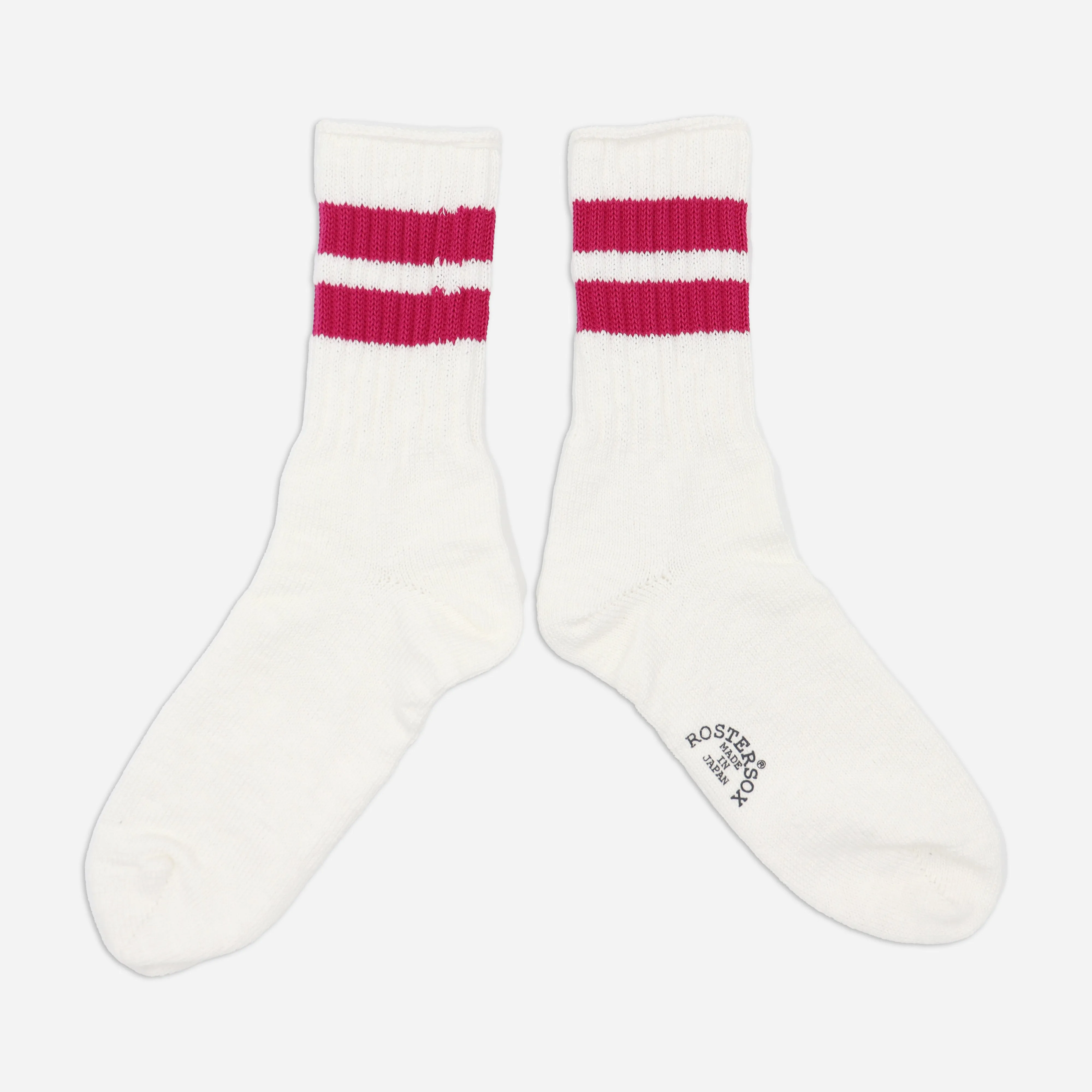 B LINE SOCKS - WHITE/WINE