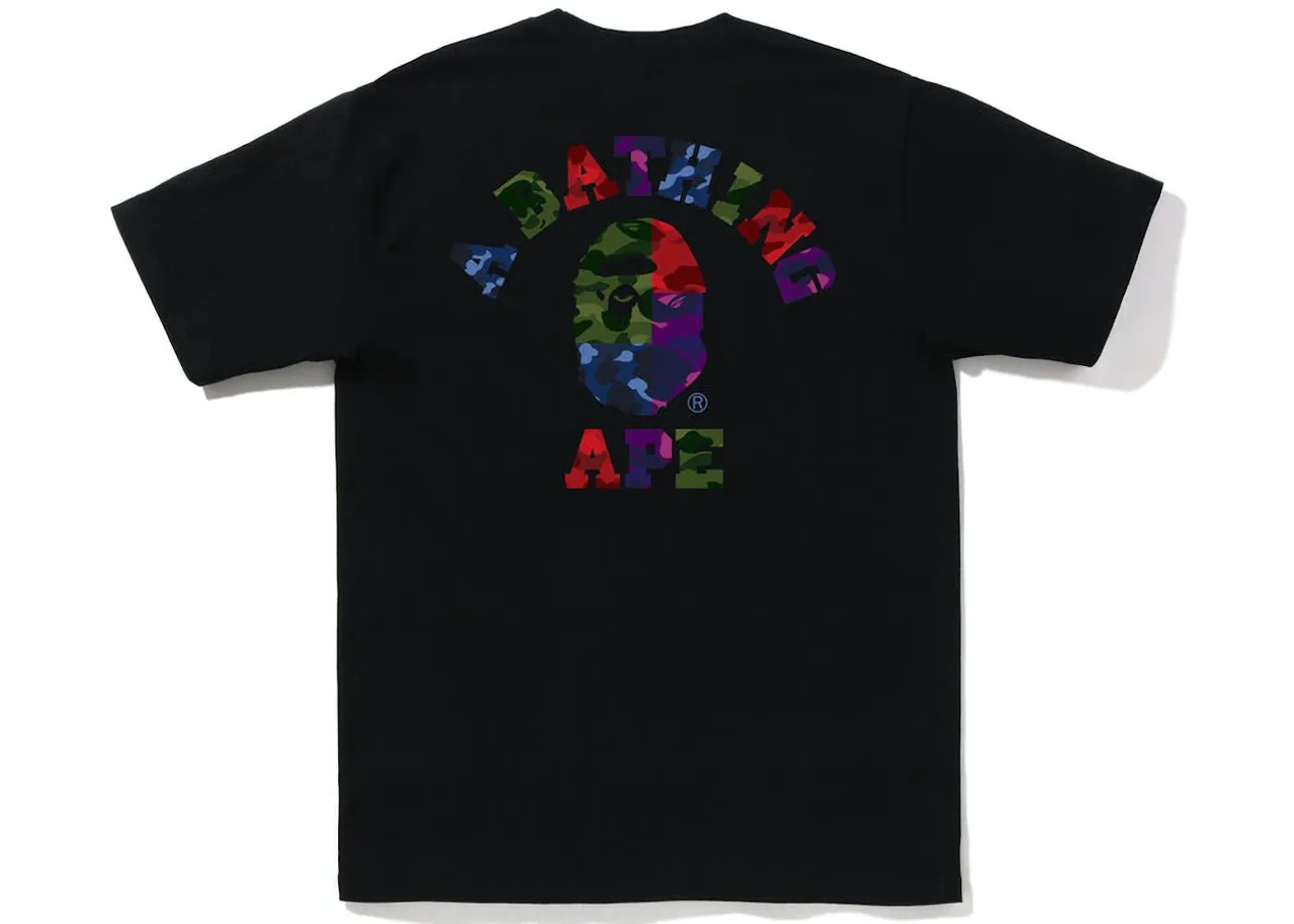 BAPE Color Camo Crazy College Ats Tee  Black