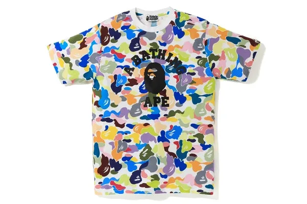BAPE MULTI COLOR CAMO COLLEGE TEE
