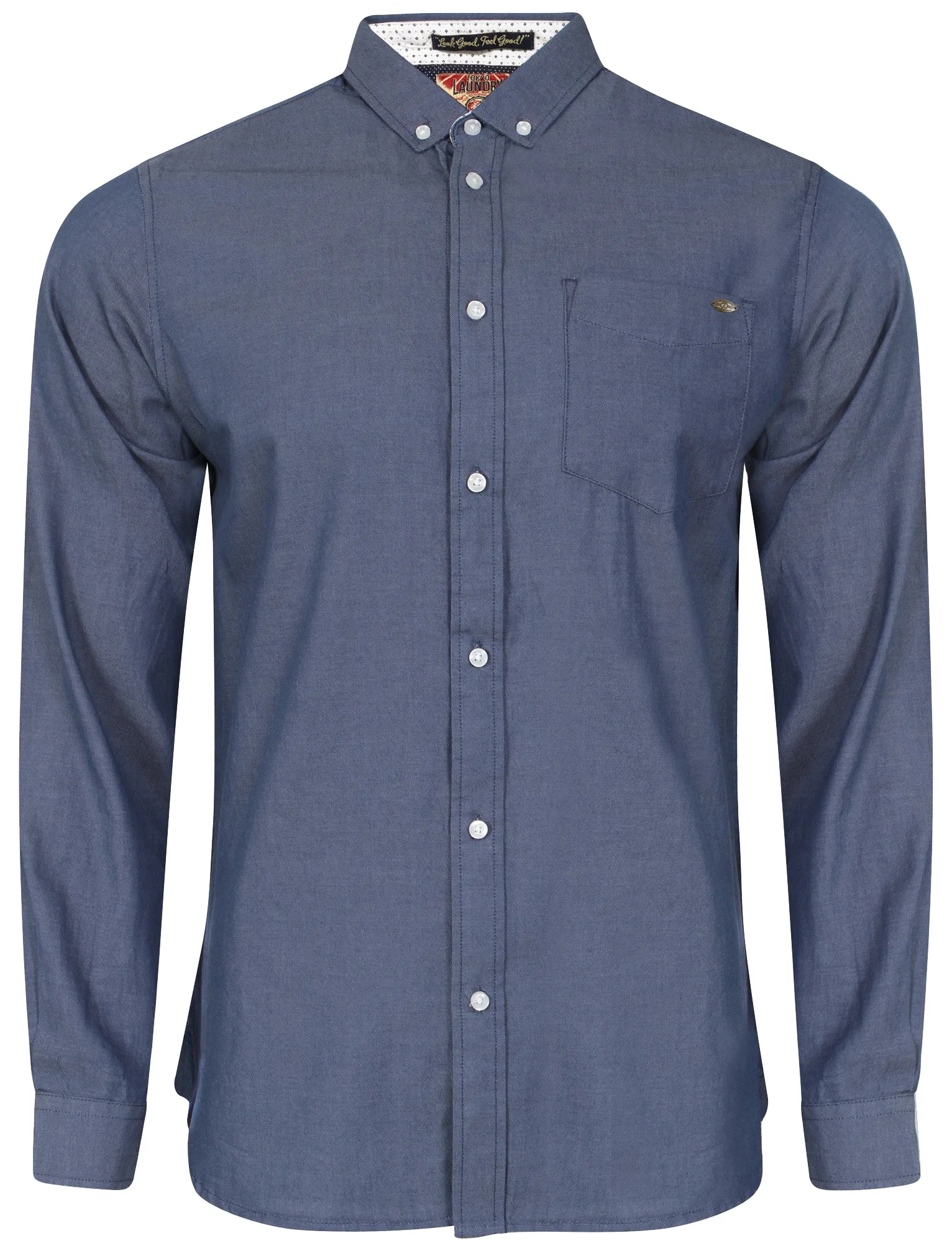 Barkley Cotton Twill Shirt in Dark Denim - Tokyo Laundry