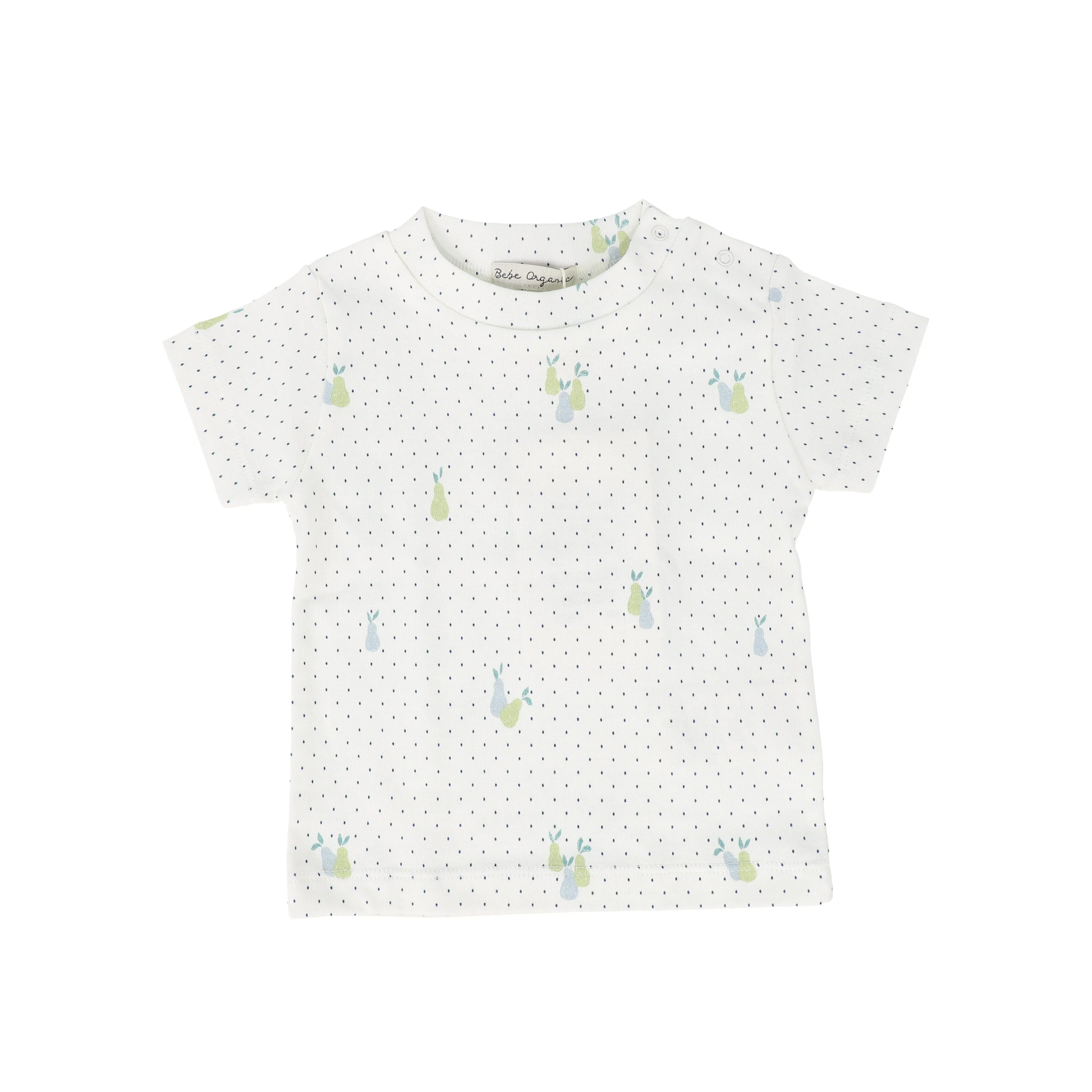BEBE ORGANIC GREEN PEAR DESIGN TEE [FINAL SALE]