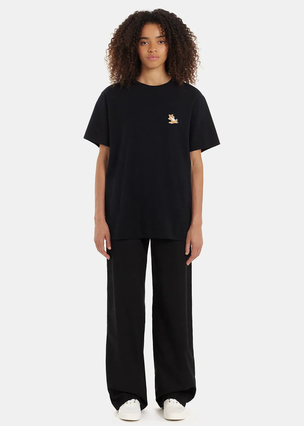 Black Chillax Fox Patch T-Shirt