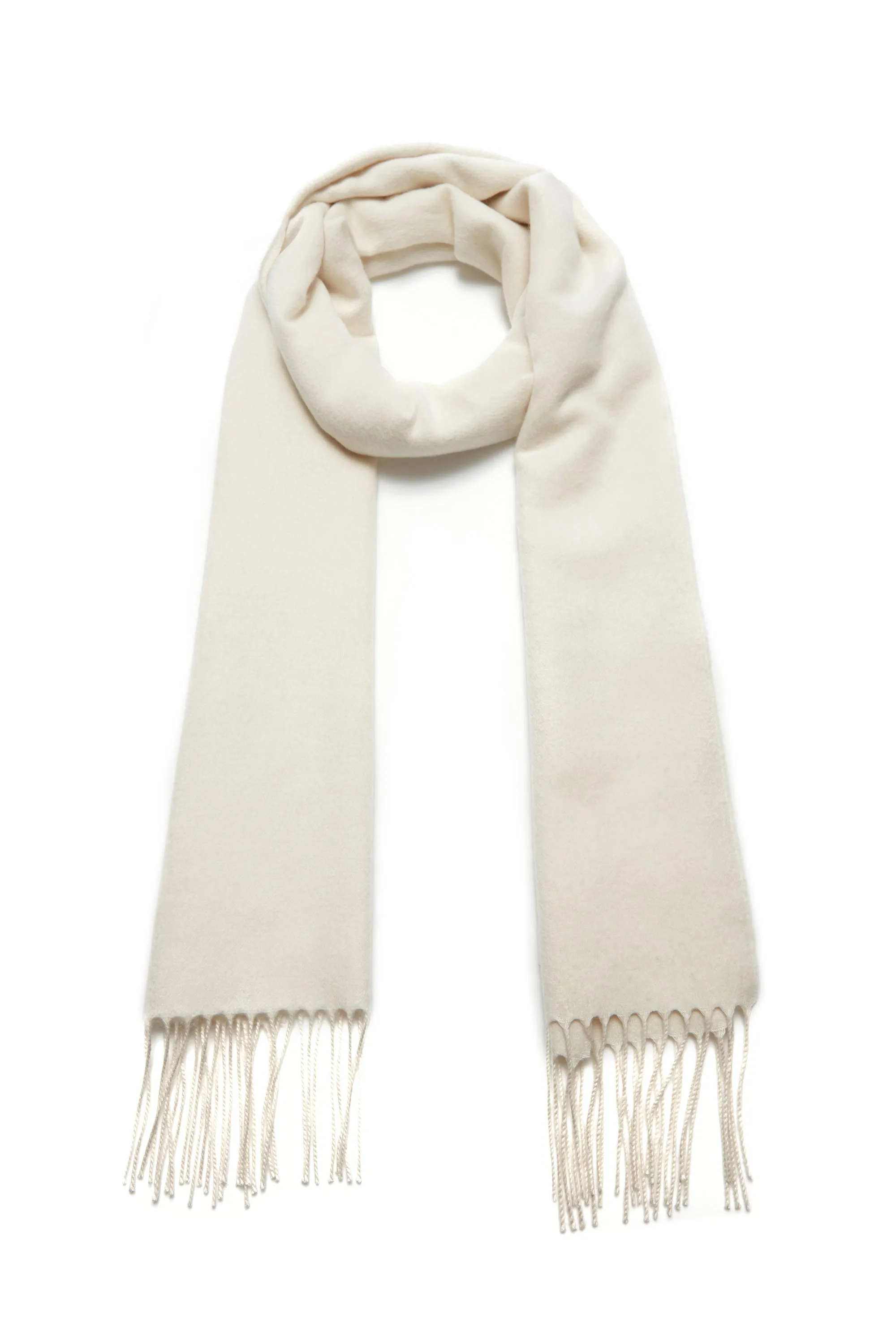 Blaine Scarf in Ivory Silk Cashmere