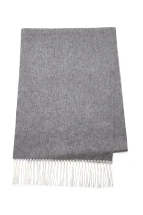 Blaine Scarf in Light Grey Melange Silk Cashmere
