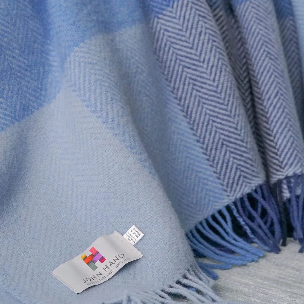 Blue Square Merino & Cashmere Blanket