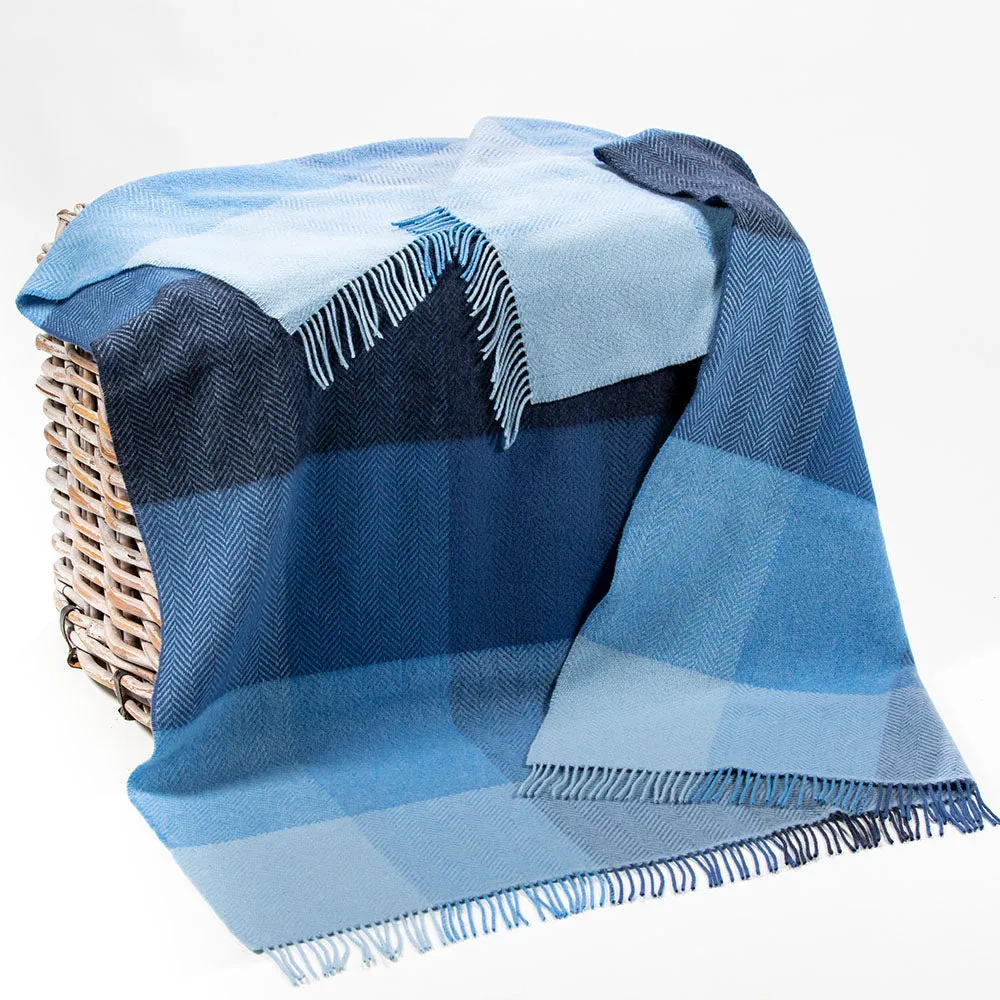 Blue Square Merino & Cashmere Blanket