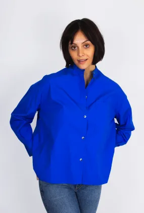 BR Gorky Cotton Shirt in Sea