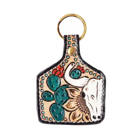 Canyon Wind Hand Tooled Key Fob