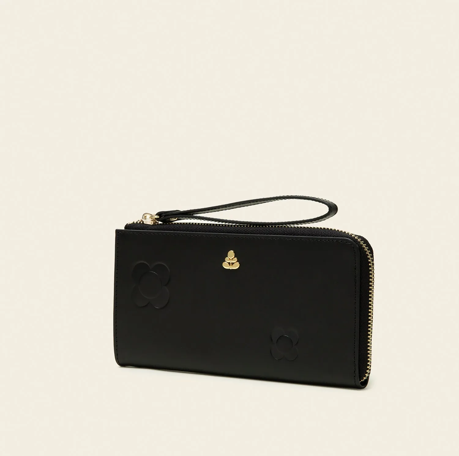 Carrie Long Zip Purse - Scattered Flower Black