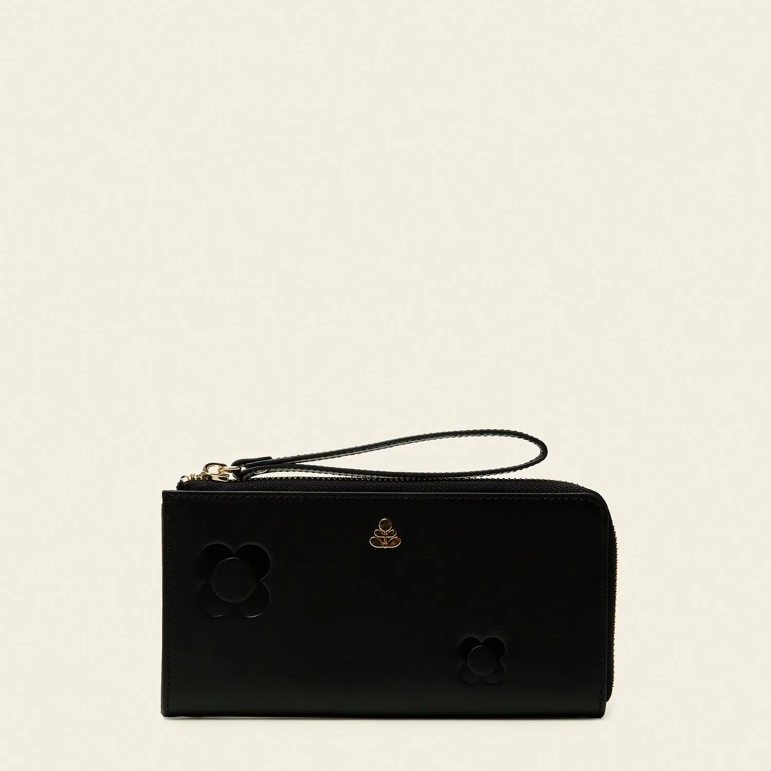 Carrie Long Zip Purse - Scattered Flower Black