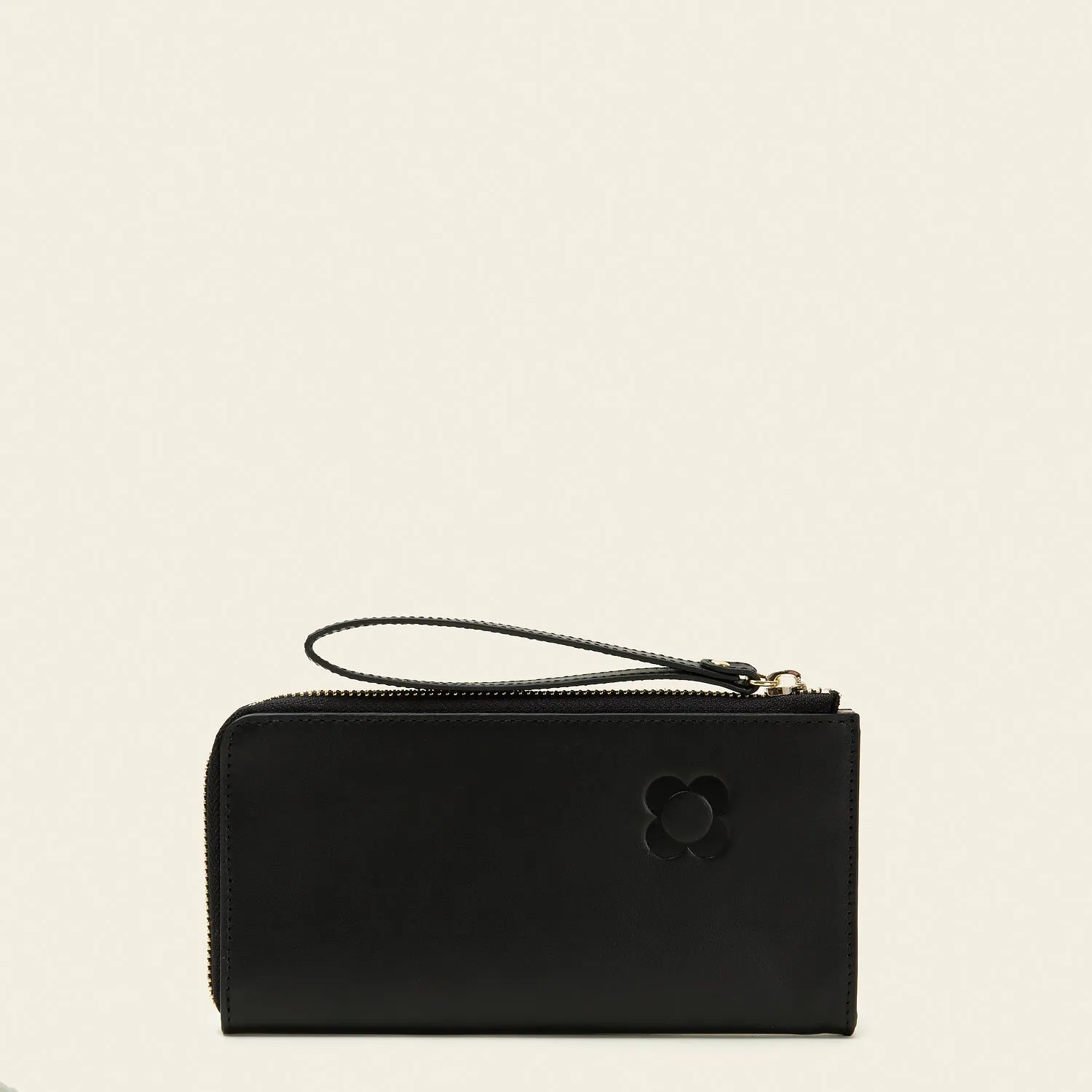 Carrie Long Zip Purse - Scattered Flower Black