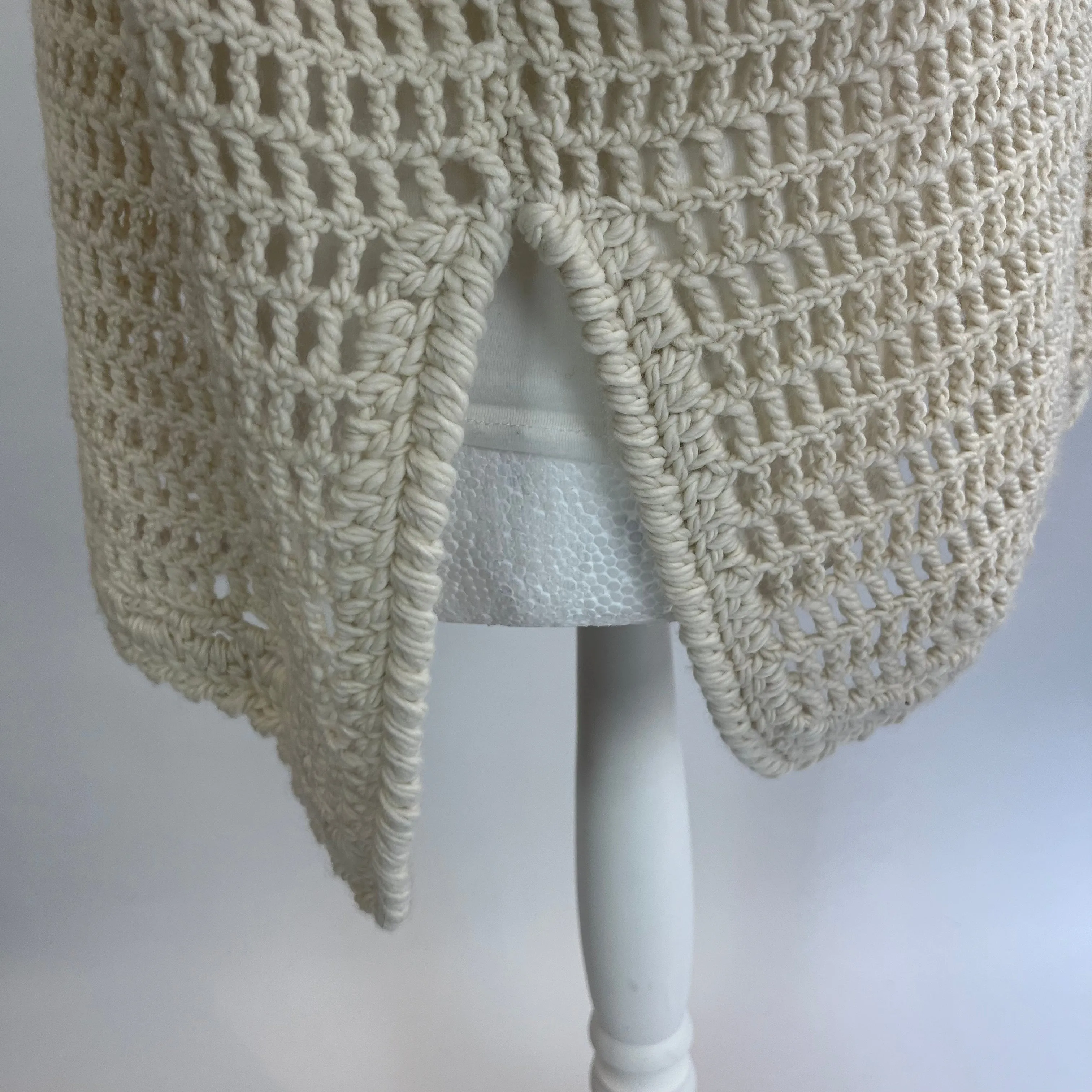 Celine Brand New £2600 Cream Baja Crochet Wool Sweater S