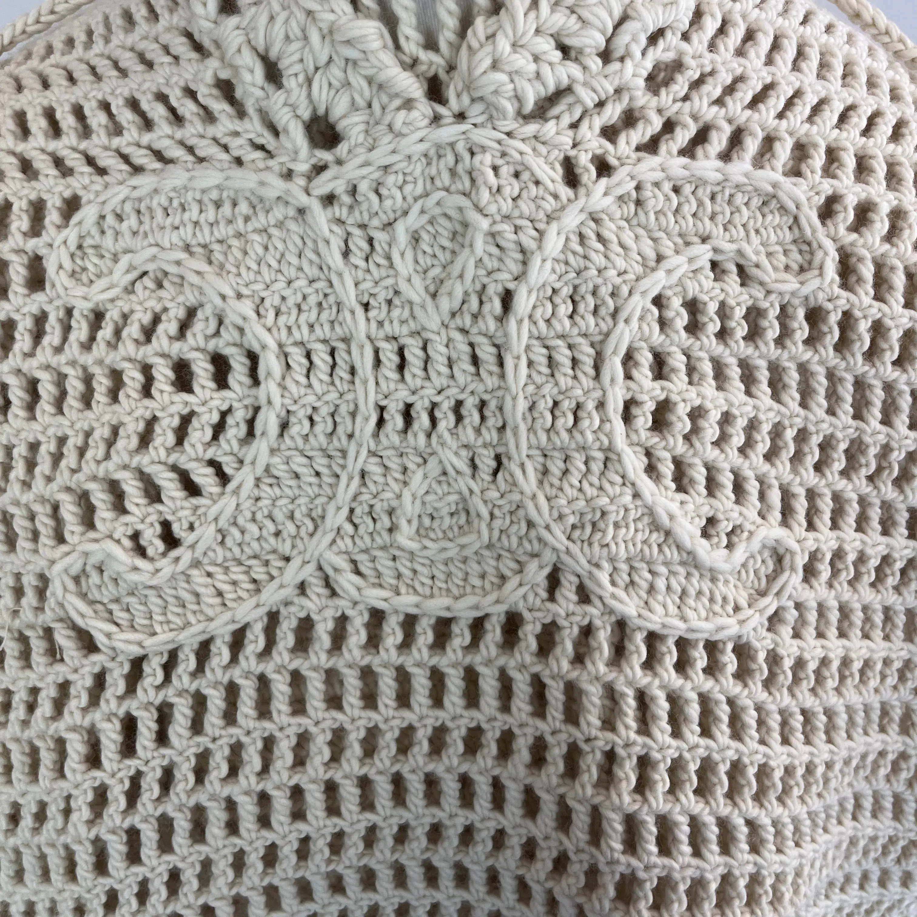 Celine Brand New £2600 Cream Baja Crochet Wool Sweater S