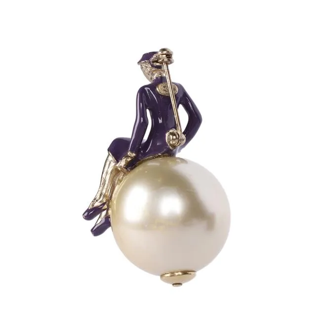 Coco Mademoiselle Large Pearl Brooch Pin (Authentic Pre-owned)