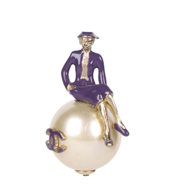 Coco Mademoiselle Large Pearl Brooch Pin (Authentic Pre-owned)