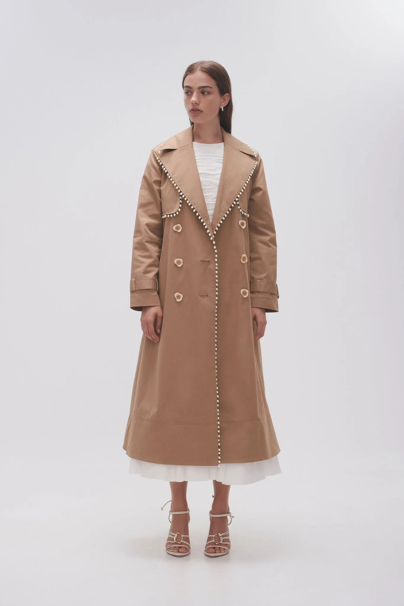 Constellation Pearl Trim Coat