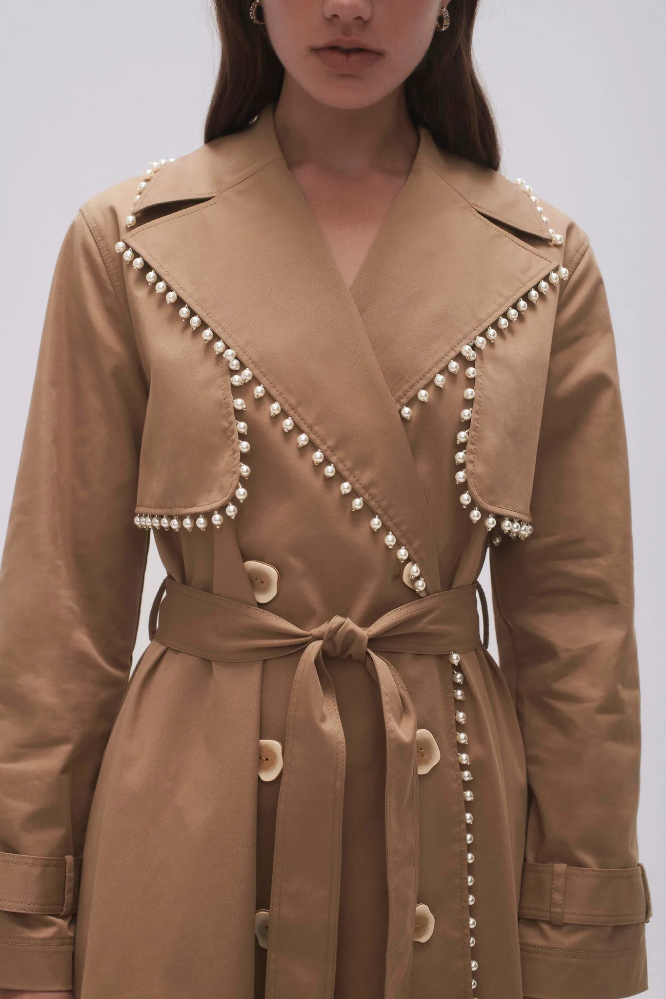 Constellation Pearl Trim Coat