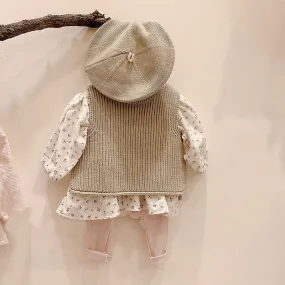 Cozy Cotton Baby Vest with Ribbed Roundneck