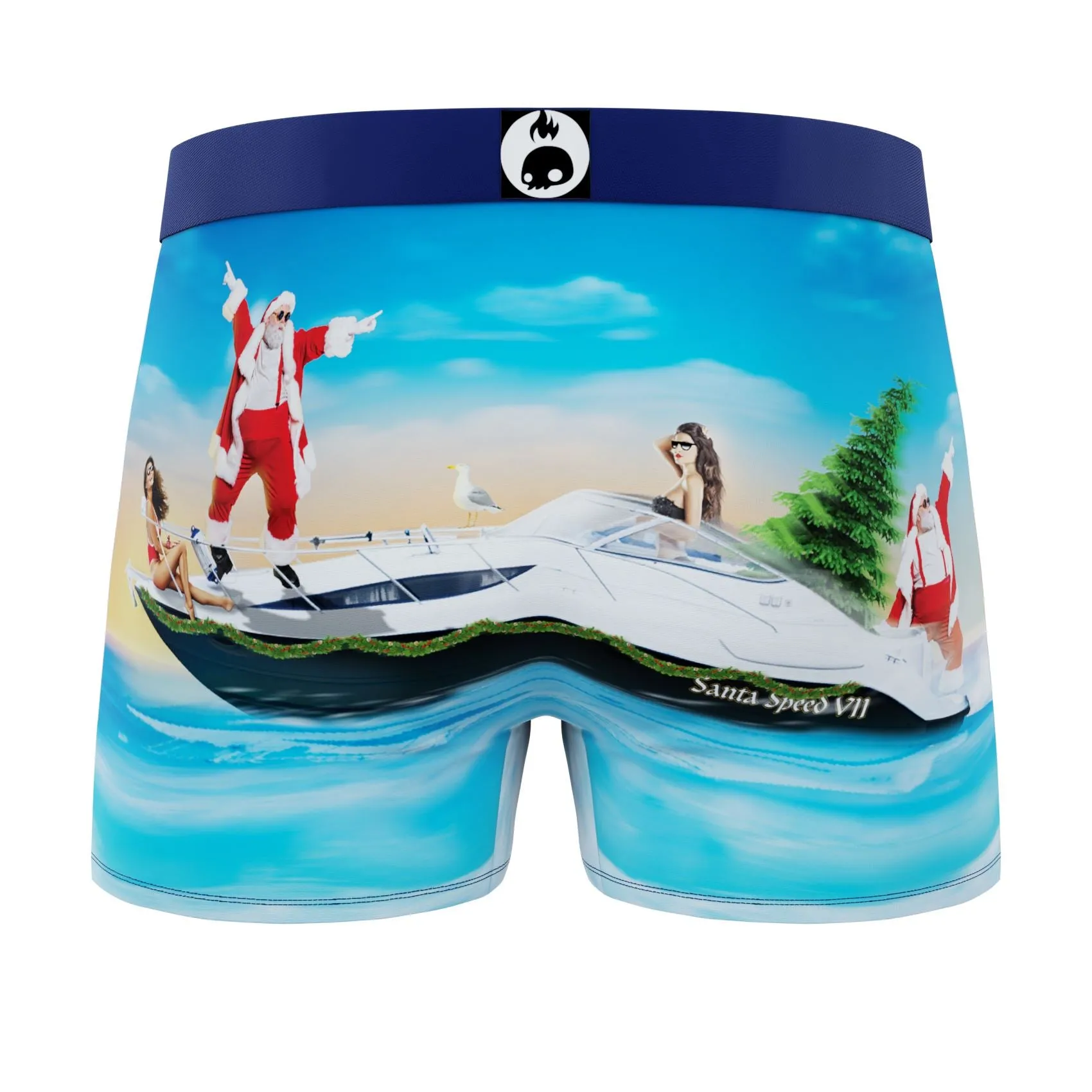 CRAZYBOXER Holidays Santa Beach Men's Boxer Briefs (2 pack)