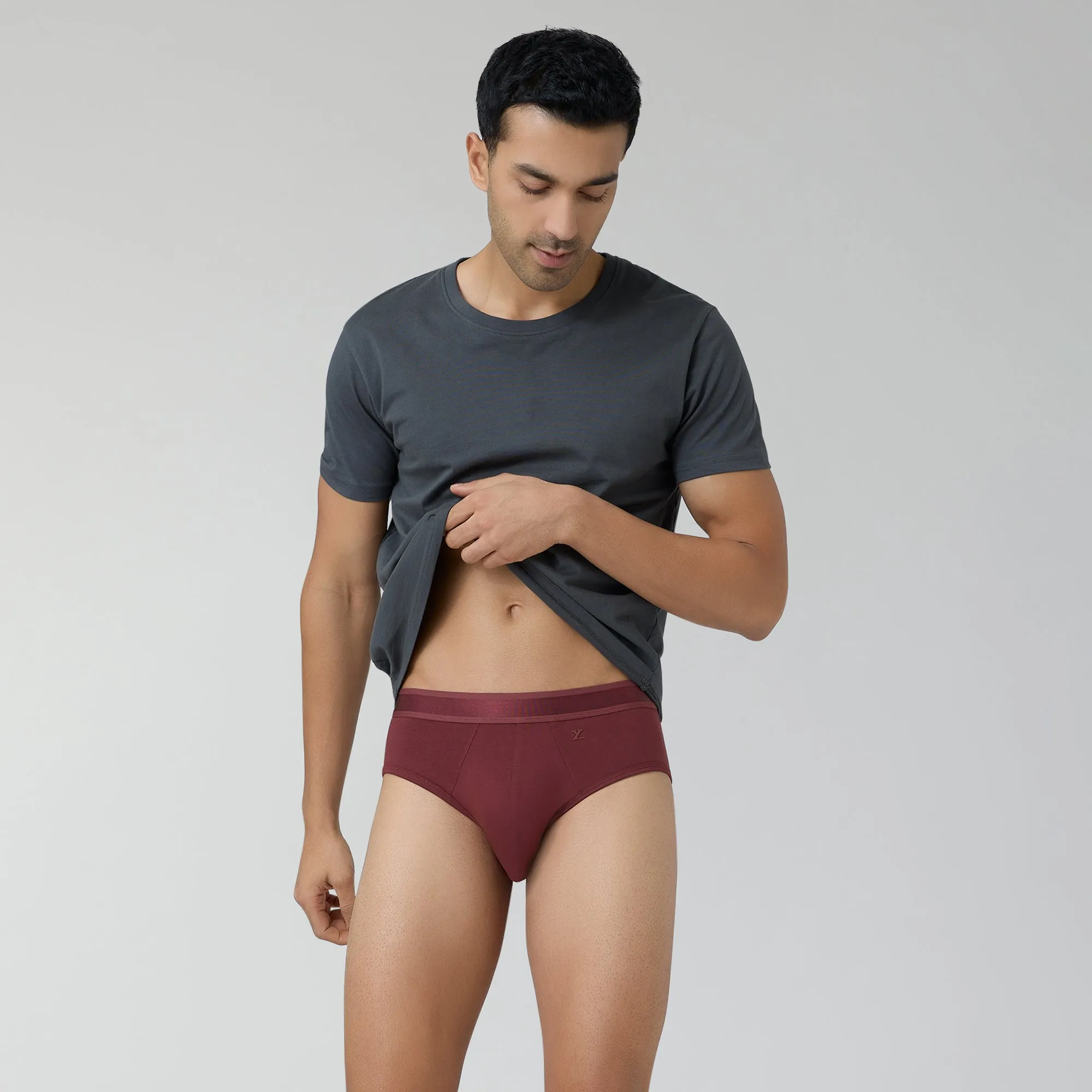 Crest Supima Modal Briefs Auburn Red