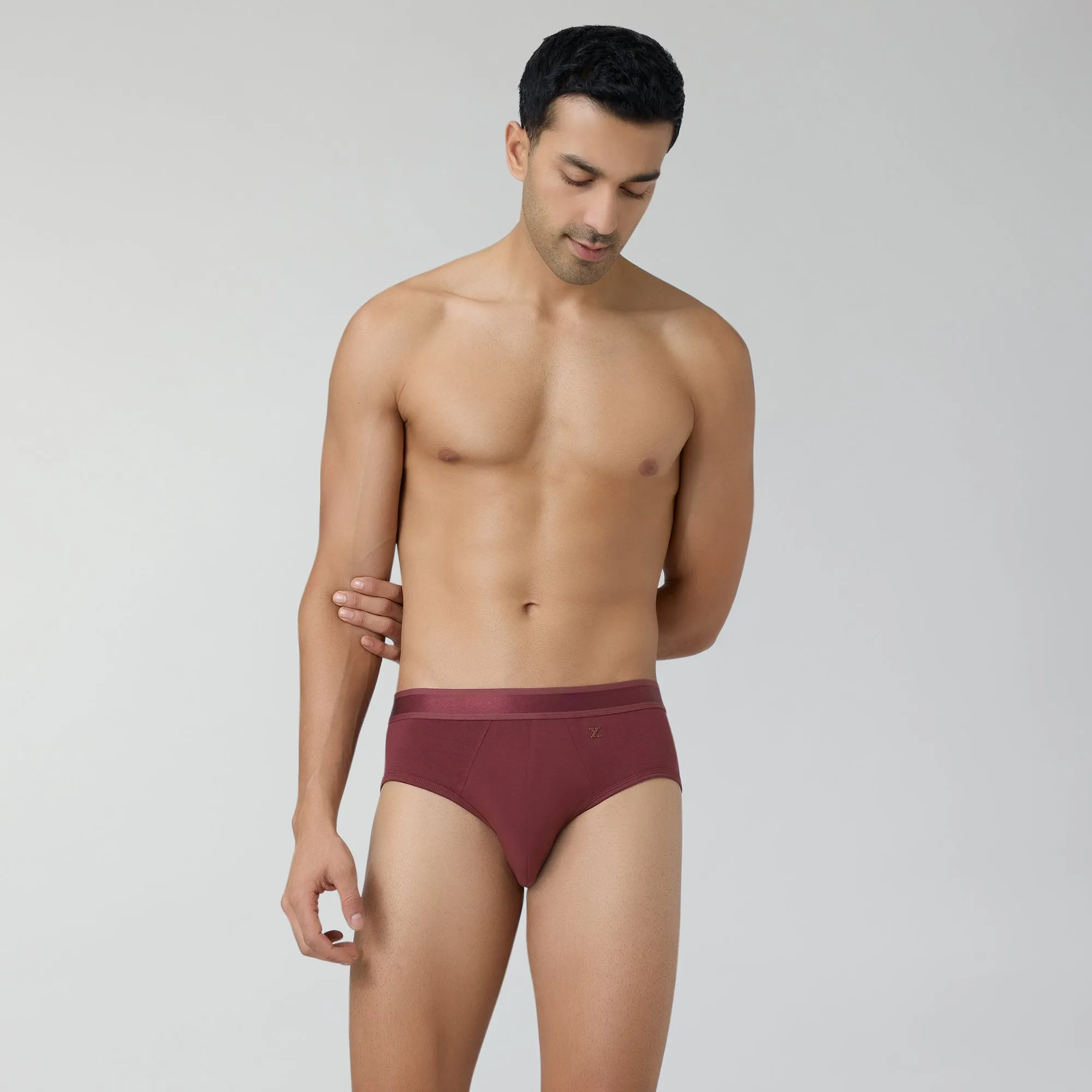 Crest Supima Modal Briefs Auburn Red