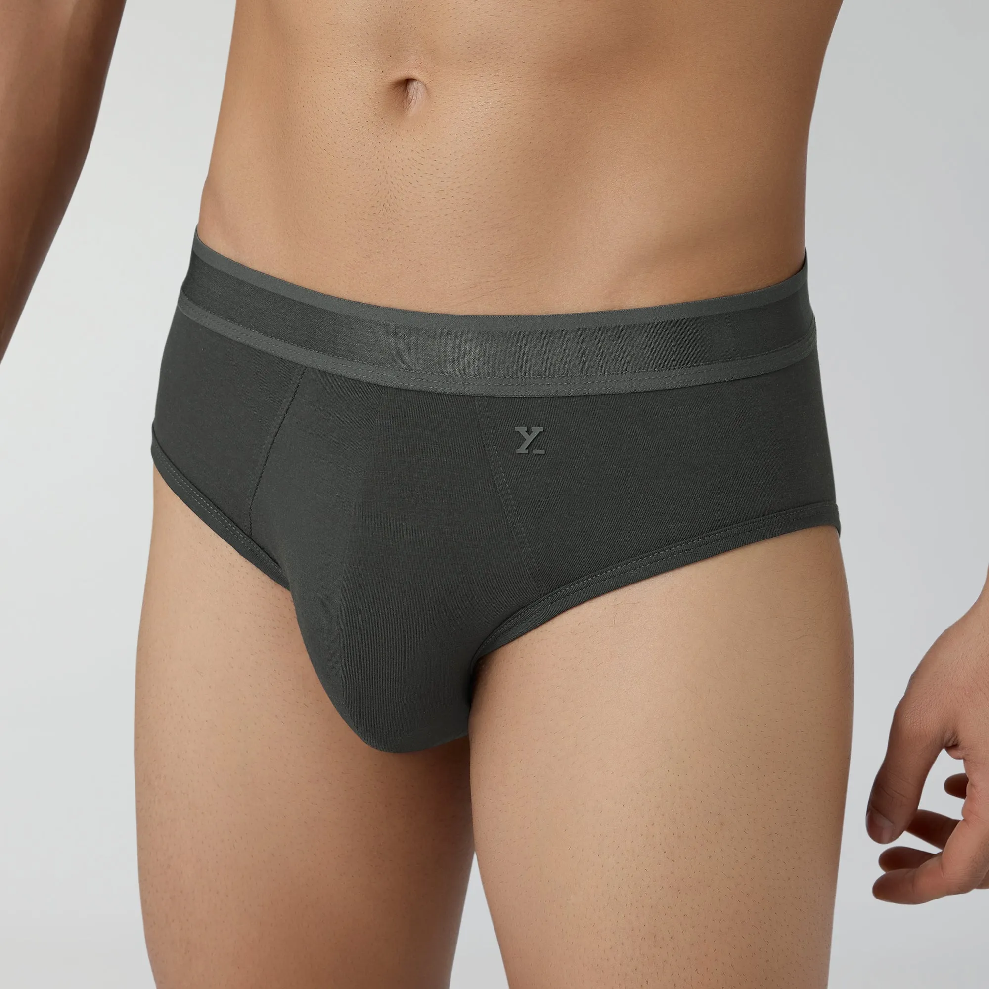 Crest Supima Modal Briefs Charcoal Grey