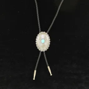 Double S® Turquoise Bead Concho Western Bolo Tie