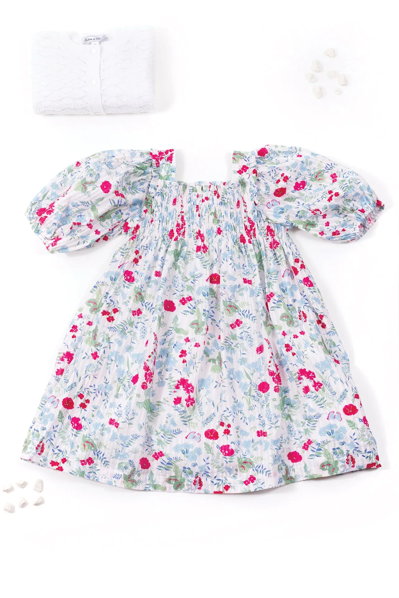Dress - Magenta Flower Print
