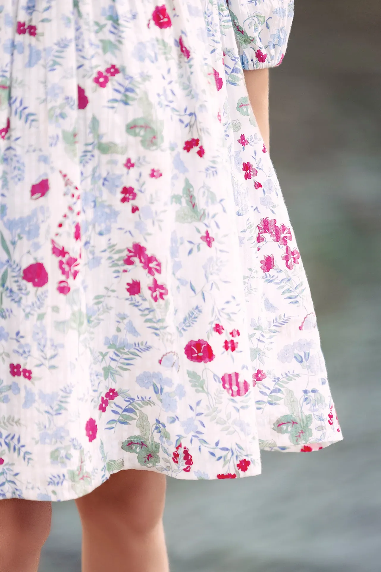 Dress - Magenta Flower Print