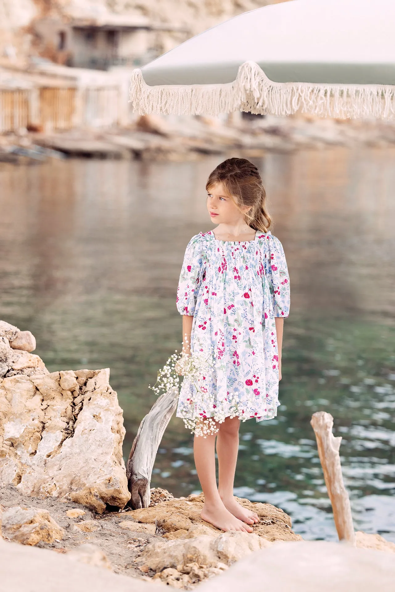 Dress - Magenta Flower Print