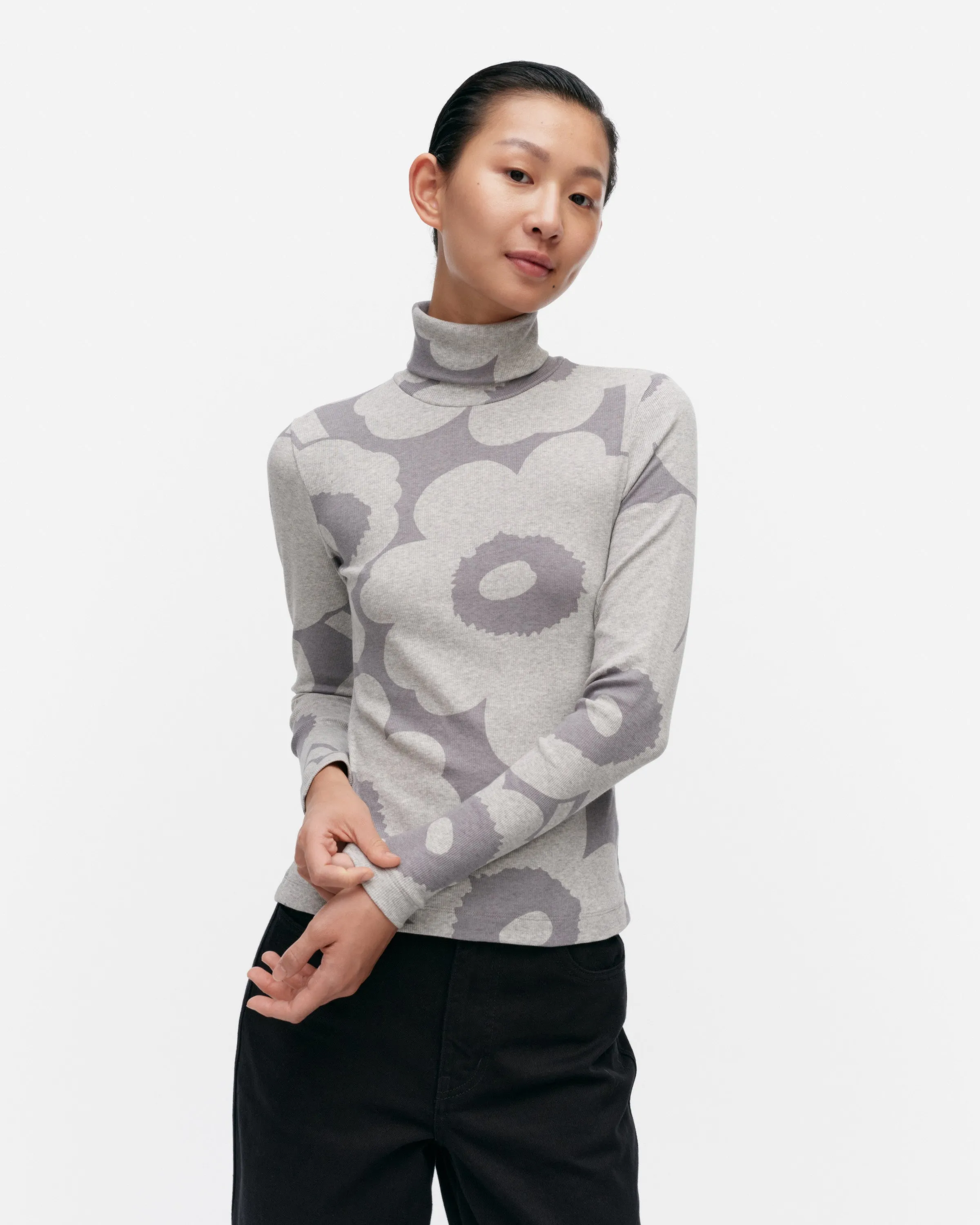 Emali Unikko Rib Turtleneck Jersey Top 59cm