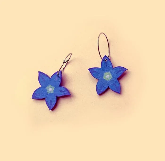Fizzy Flora Earrings - Bamboo Bluebell*
