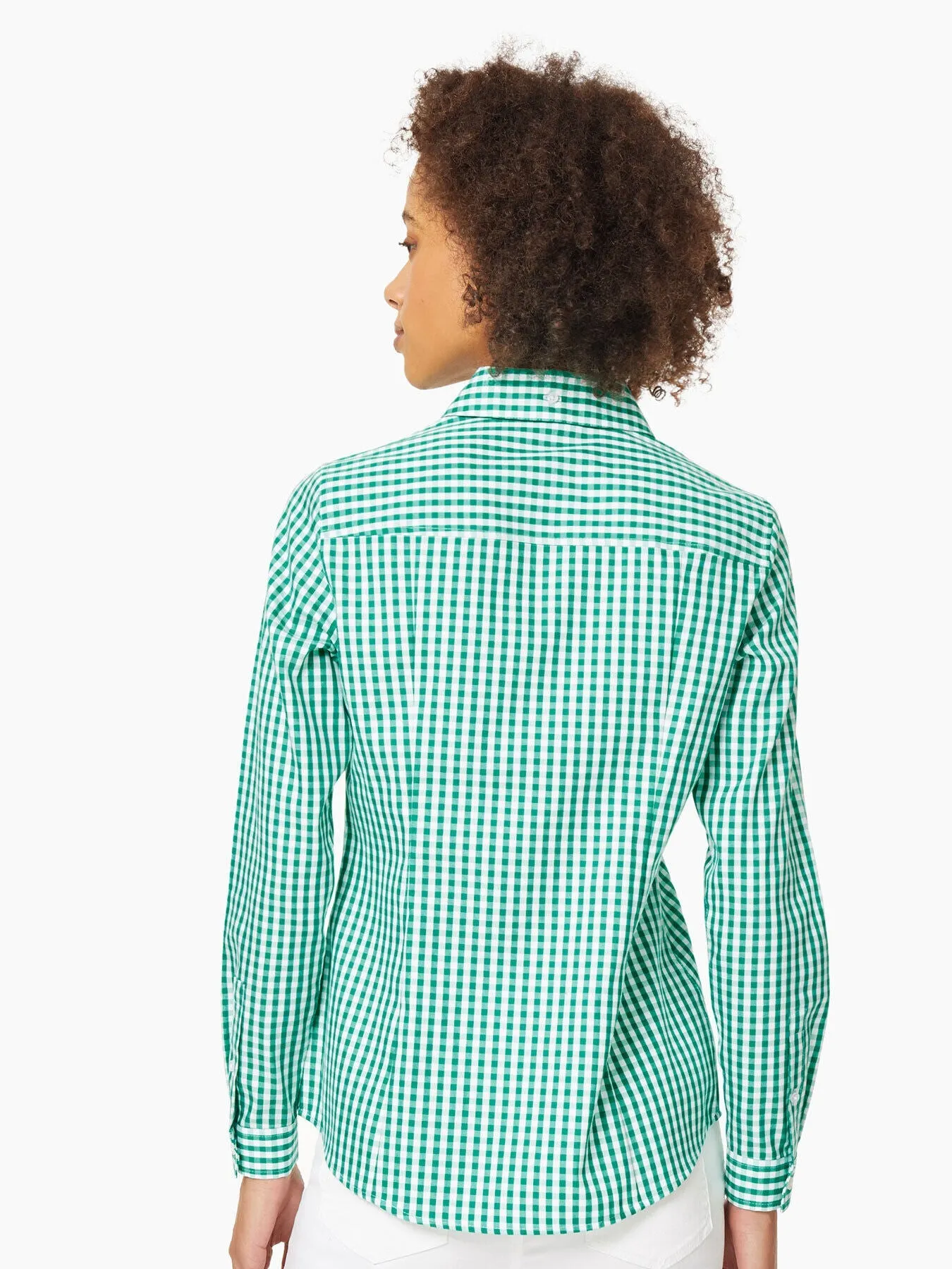 Gingham Easy-Care Button-Up Shirt