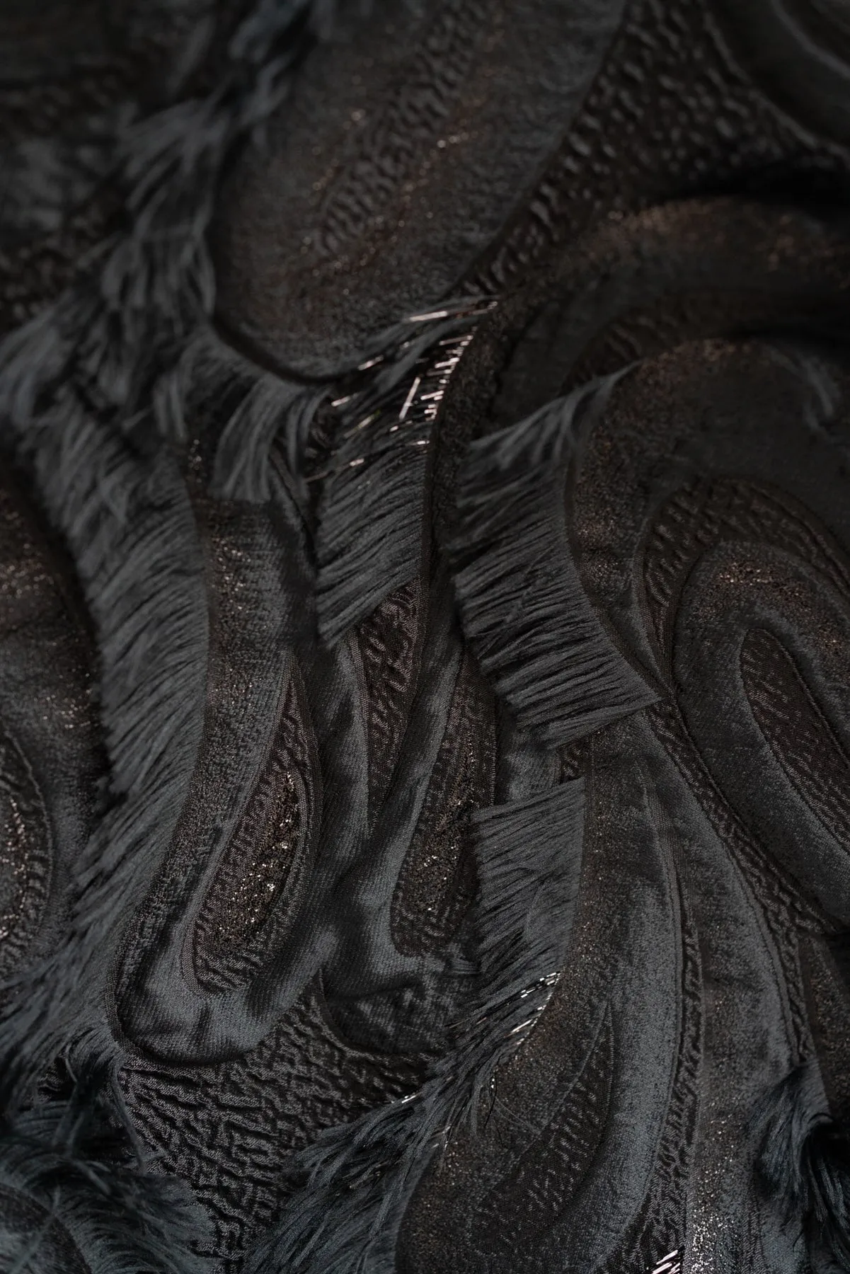 GRACILARIA BLACK SILK BLEND BOMBER JACKET