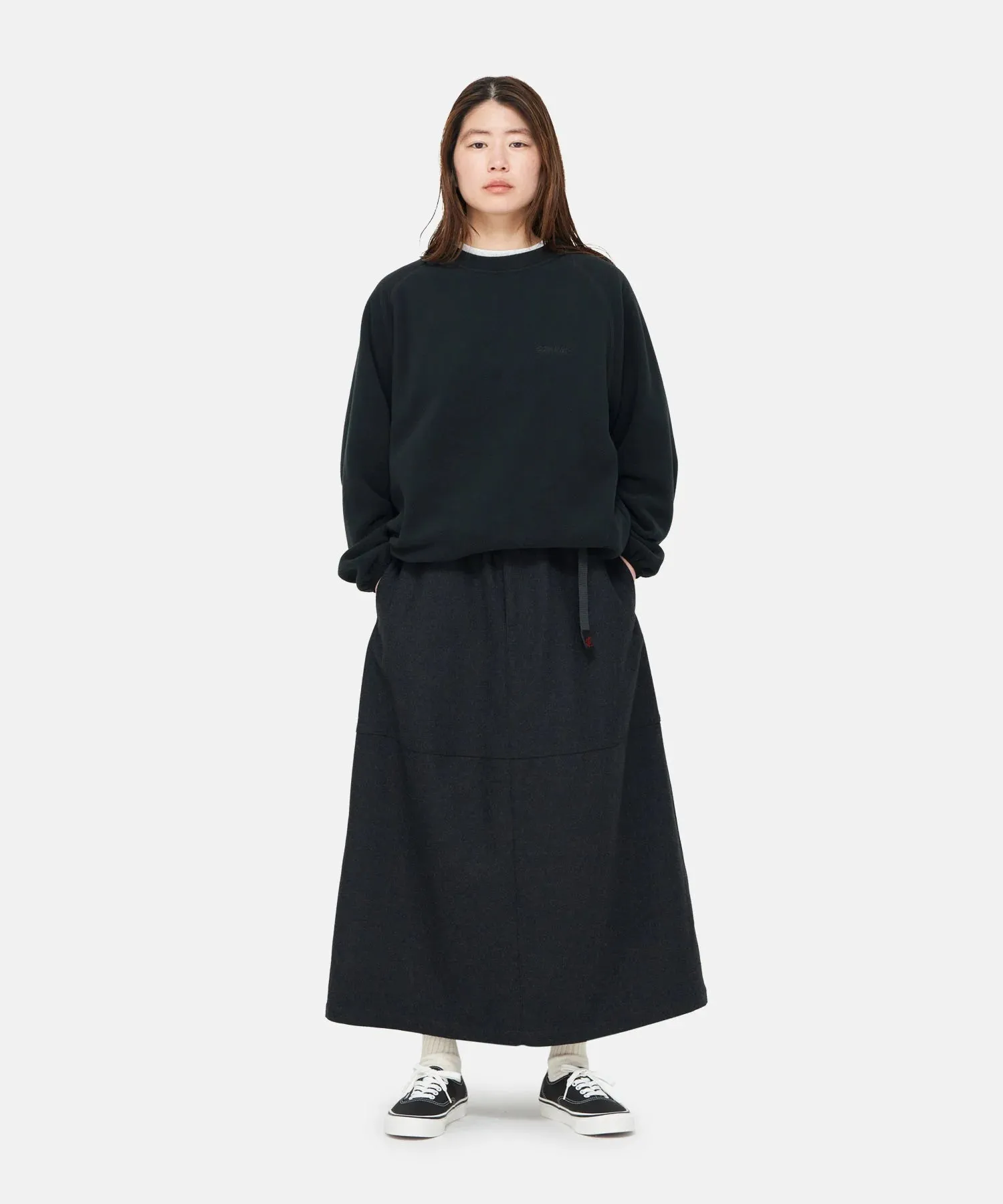 Gramicci Wool Paneled Skirt Charcoal