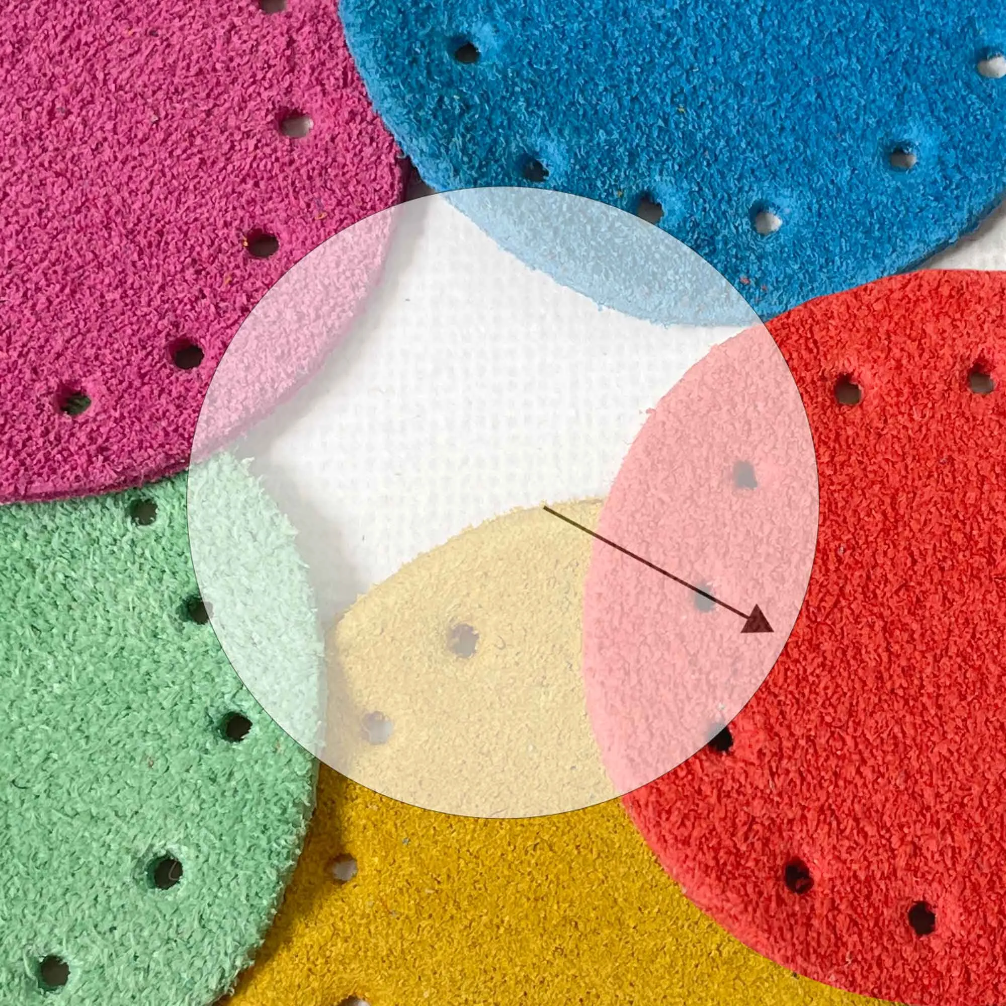 Joe's Toes Big Suede Flower Patches with punched holes