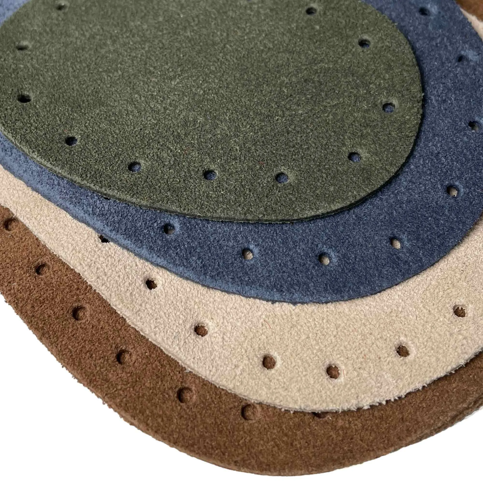 Joe's Toes Big Suede Flower Patches with punched holes