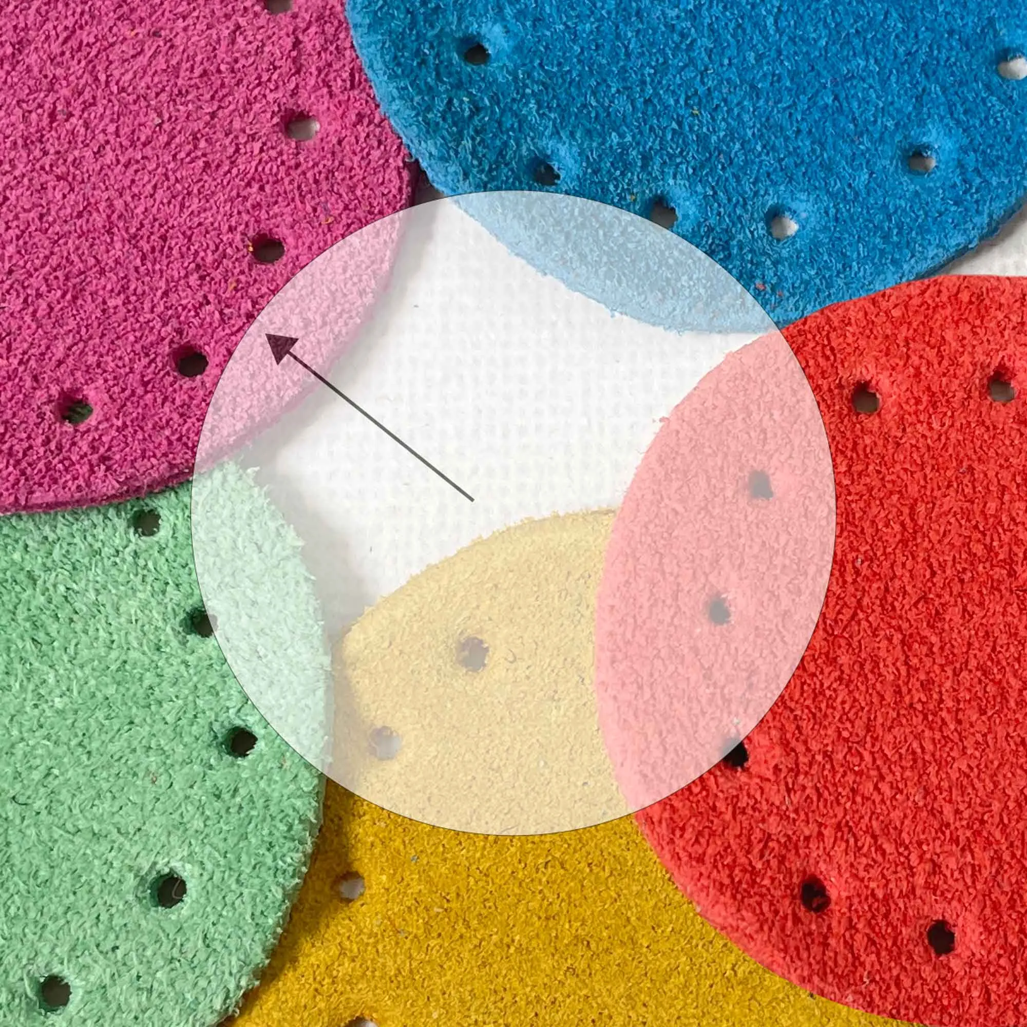 Joe's Toes Big Suede Flower Patches with punched holes